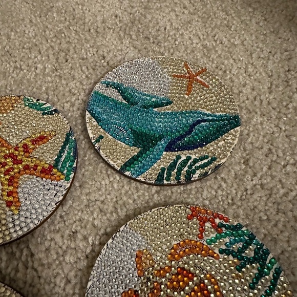 COMPLETED OCEAN DIAMOND Art coasters - Picture 4 of 9